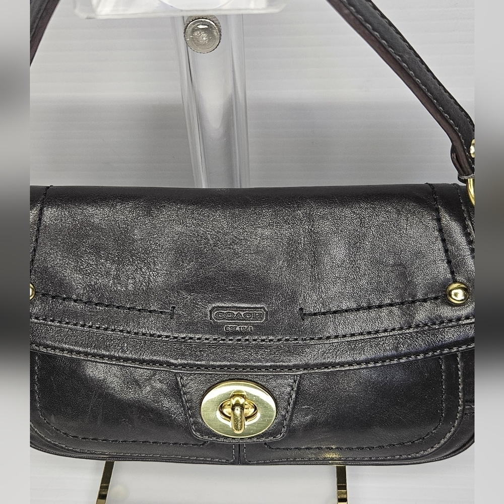 RARE Coach Hampton Vintage Y2K Turnlock Wristlet Clutch – Deep Chocolate Brown - Picture 4 of 15